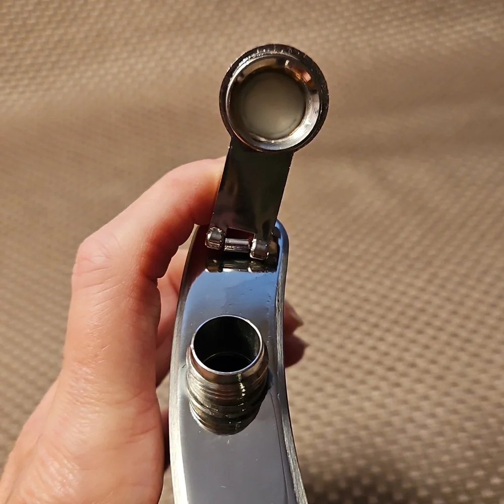 Vintage Stainless Steel Monogrammed Flask K Attached Screw Top Lid 8oz